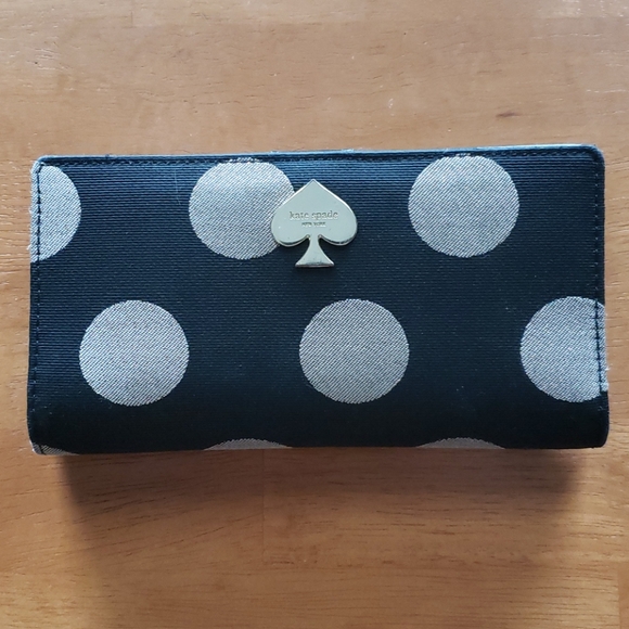 Kate Spade Polka Dot Bifold Wallet - Picture 1 of 8